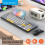 Wireless Keyboard and Mouse Set, Dual Mode Bluetooth  2.4G, 400mAh Rechargeable Battery, Phone Holder, TypeC Charging 4