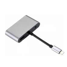 Type C to HDMI/VGA/USB 3.0/3.5mm Audio/USB-C PD Port 5 in1 Adapter Converter Hub Accessory