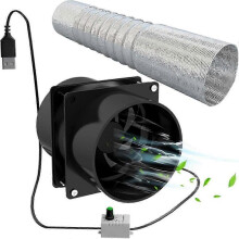Portable Extractor Fan with 10ft Duct Hose USB Adjustable DIY Fume Extractor Powerful 5V 2A Brushles