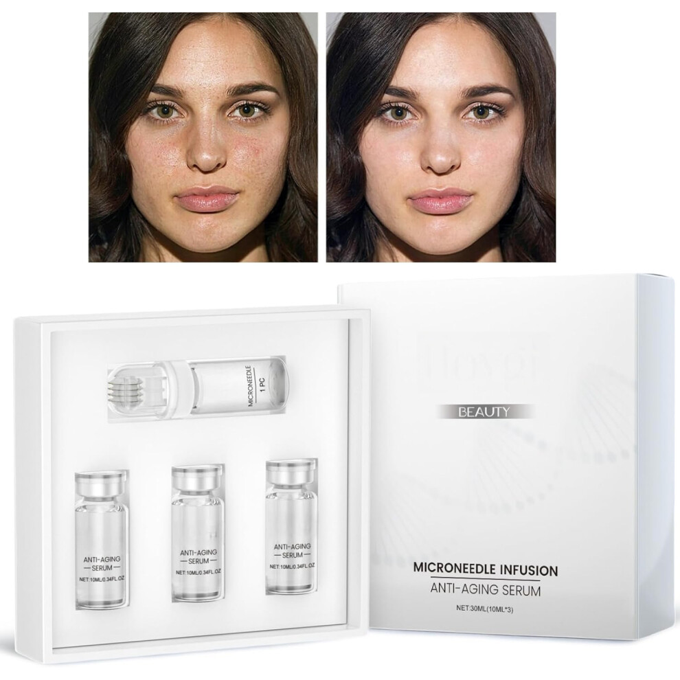 Gogerstar Infusion Micro Facial System,Glow Infusion Micro System,Hyaluronic Acid Microneedling Essence For Glowing Skin,Smooth Skin Facial Serum