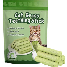 6Pcs Cat Grass Teething Stick,Cat Grass Sticks,Cat Chew Sticks,Cat Dental Stick,Natural Cat Grass Sticks Molar Rod,Cat Teeth Cleaning Grass Stick