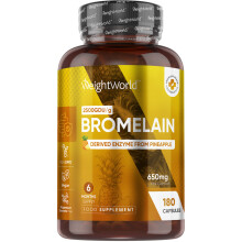 Bromelain 650mg | 180 Vegan Capsules | 2500GDU/g | 6 Month Supply