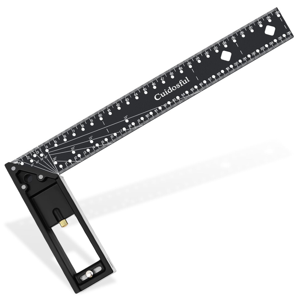 Precision Multiangle Measuring Ruler,1090 Combination Framing Square With Marking Holes 820064722591