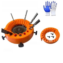 Multipurpose Drill Bit Sharpener 125mm Angle Grinder Attachment for 213mm Drill Bits(Orange with gloves)