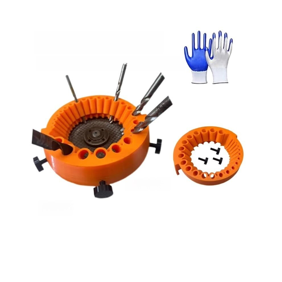 Multipurpose Drill Bit Sharpener 125Mm Angle Grinder Attachment For 213Mm Drill Bits(Orange With Gloves) 820064723246