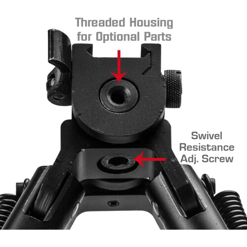 Scoutpod Tactical Pro Bipod, 7.3' to 9' Heigth Adjustable, with Adjustable Double Swivel 2