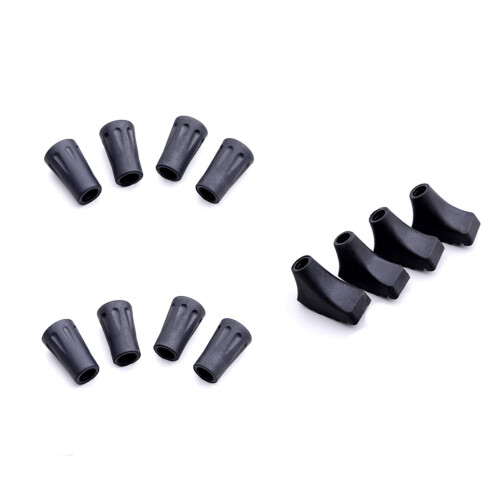 Walking Stick Tips Rubber Trekking Pole Tips Replacement  Rubber Tips for Hiking Poles, 12 Pack