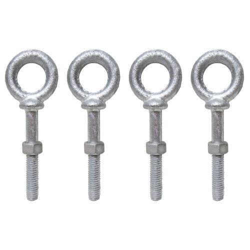 1/2' x 6' Shouldered Pattern Eye Bolt with Nut  Anchor Point Rigging  Pack of 4