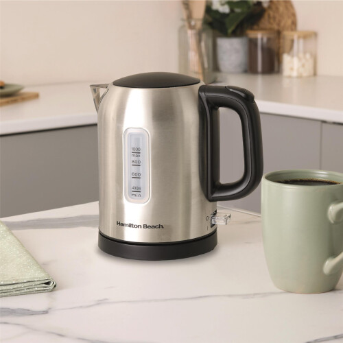 Hamilton Beach Hamilton Beach, Electric Kettle, Compact, 1L, Brushed, HB02403B1 1