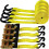(R) 4PC 11/2' x 15 ft Ratchet Cargo Tie Down Straps 3000lbs Dual JHooks (Yellow) 5