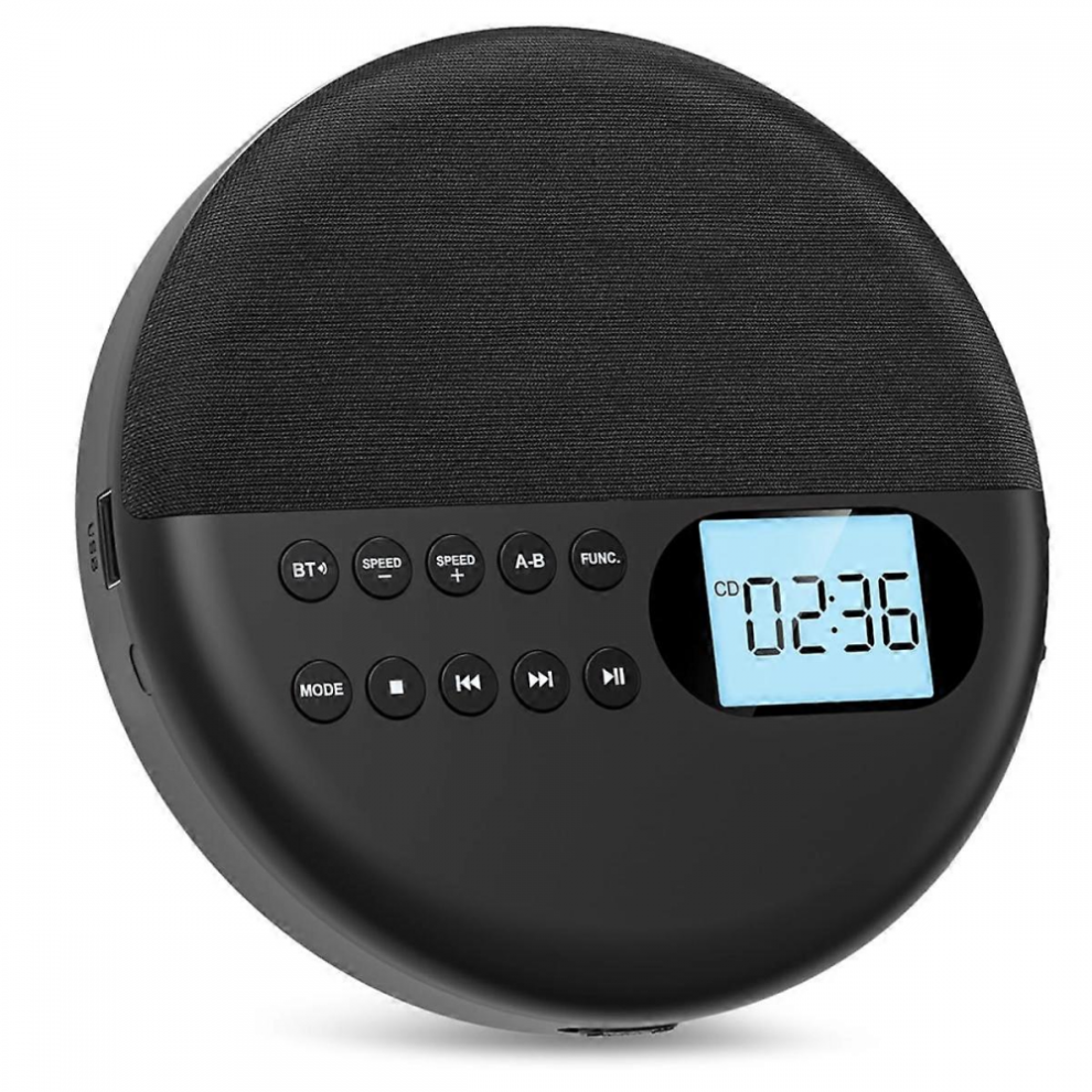 Lettore Cd Portatile, Lettore Cd Bluetooth Con Altoparlanti Lettore Cd Ricaricabile Display Lcd Asp Con A