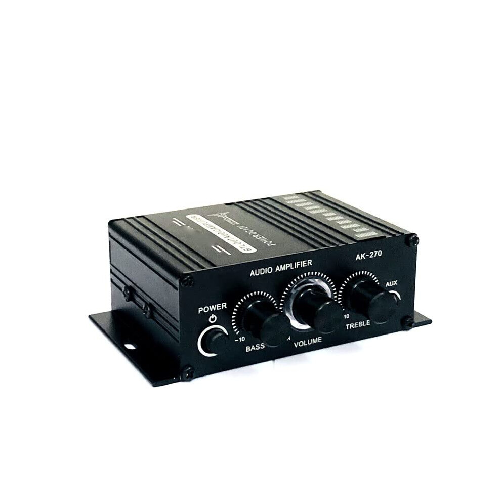 Ak270 Mini Stereo Amplifier, 2 Channel Home Audio Power Amplifier System, Mixer Sound 940534625228