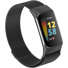 Yhteensopiva Fitbit Charge 6 / 5 xDfind magneettisen metallisen kellonrannekkeen kanssa (S)