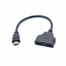 2025 Uusi HDMI-jakaja-sovitinkaapeli-HDMI-jakaja 1 sisään 2 ulostulo HDMI uros - kaksois-HDMI naaras 1-2
