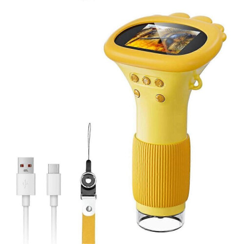 Kids Microscope, 1000X Handheld Digital Microscope HD Portable Mini USB Microscope Camera Compatibl