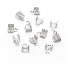 200 kpl 5 x 7,5 mm taitettavat narunpäät, narunpäät, nahkaiset köydenpäätteet, puristusliitokset
