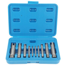 Tap Extractor Set, Steel Broken Head Taps Remover Stripped Screw Remover Screw Drill Extractor Removal Tool (10Pcs)