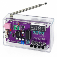 Uusi HU-017B DIY FM-radio elektroninen sarja säädettävä taajuus 87-108MHz digitaalinen näyttö DIY juottaminen