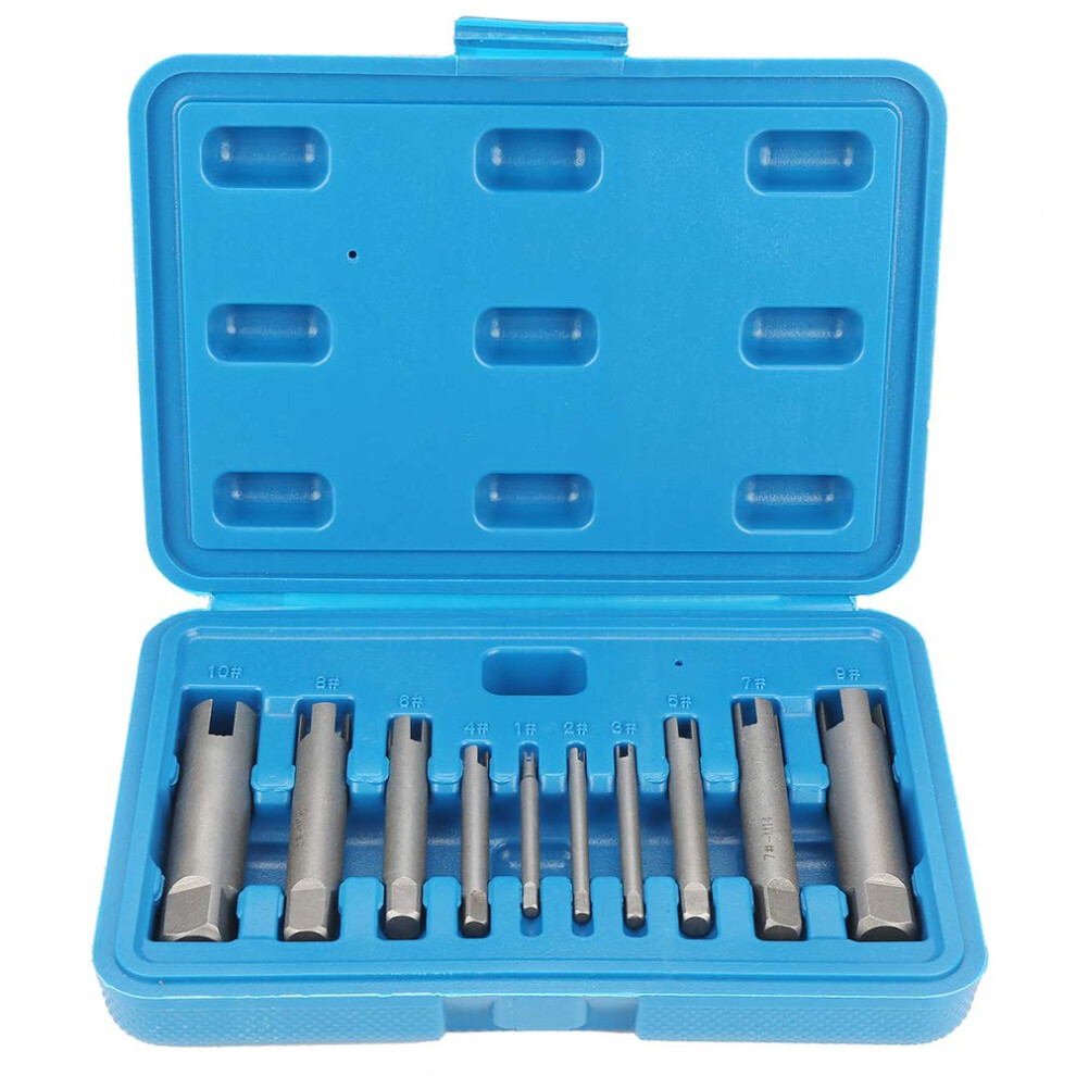 Tap Extractor Steel Broken Head Taps Stripped Screw Remover Set 10 Pcs 820064725257
