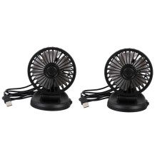 2 Pcs Fan Car Air Conditioner Data Cable Turbo USB Handheld Operated Electric Rechargeable Stroller Wagon Cars Automotive Car Supplies Abs