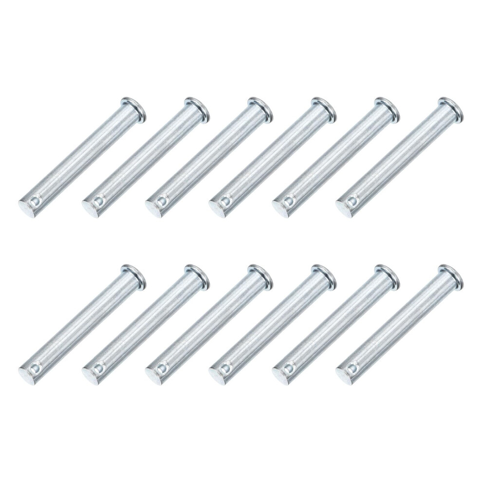 12Pcs M10 X 65Mm Single Hole Clevis P, Zinc-Plated Carbon Steel Flat Head Hitch P 940534625785