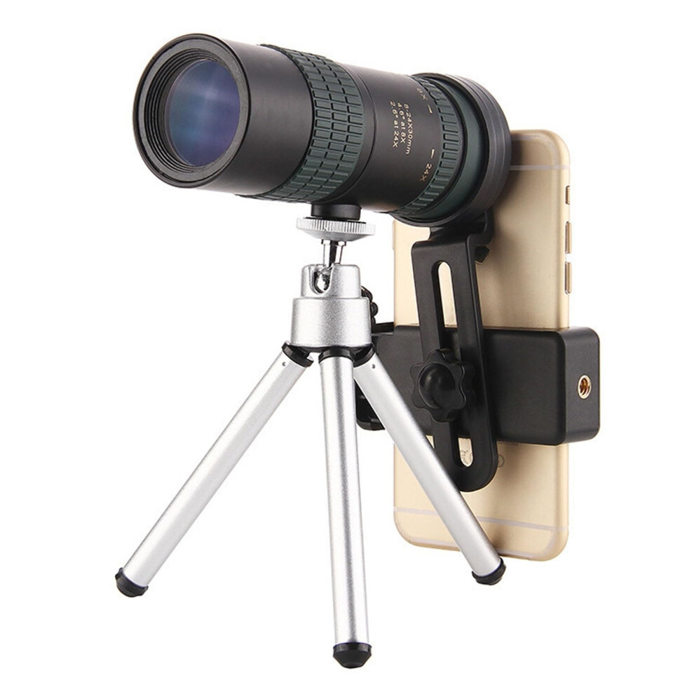 8-24 30 Monocular Telescope Hd Monocular Telescope Mobile Phone Binoculars Lens Bak4 Green/Light 940534625815