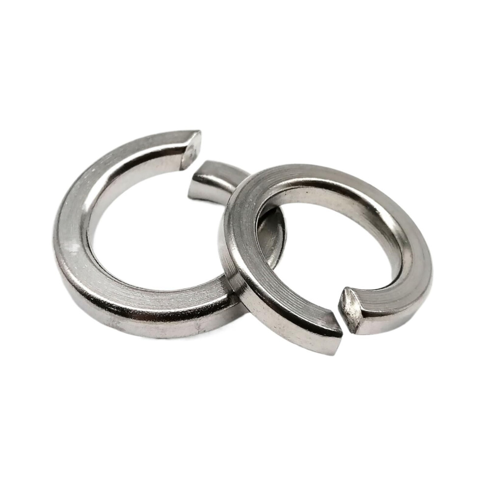 50Pc M1.6 M2 M2.5 M3 M4 M5 M6 M8 M10 M12 M14 M16 M18 M22 M24 304 Stainless Steel Spring Washer Split Lock Elastic Gasket(50Pcs M10) 940534625808