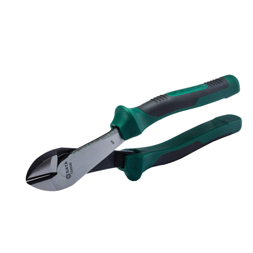 7Inch High Leverage Diagonal Pliers, With A Forged Steel Body, Green Antislip Handles And Laserhardened Cutting Edge St72302b02 820064725615