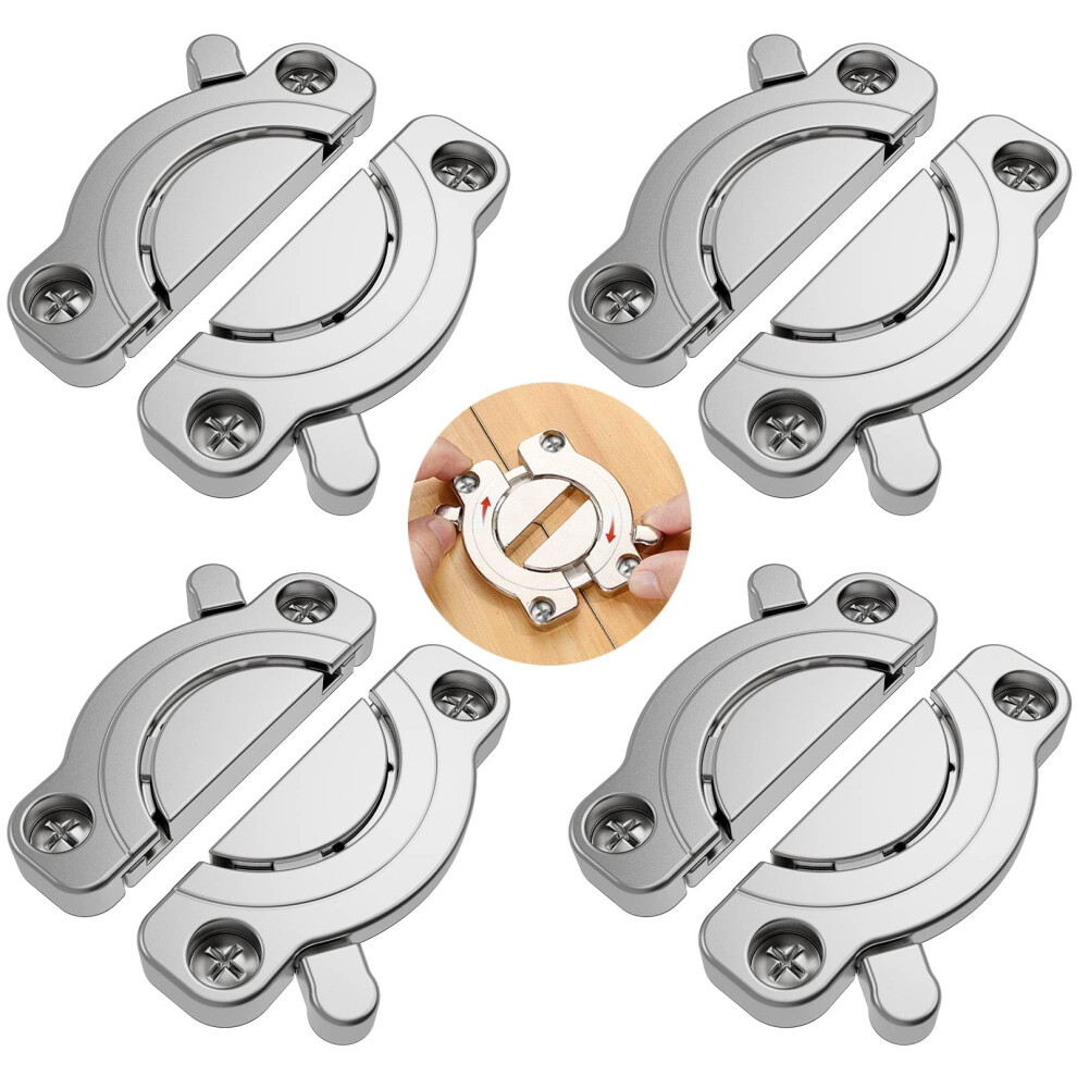 Zinc Alloy Table Buckle Connectors, Table Board Connector Hardware Accessories Zinc Alloy,2Pcs/4Pcs/6Pcs/8Pcs (4, Metallic Color) 940534626065