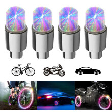 4/8 Tire Valve Cap Car Light LED Bike Wheel Light Tyre Spoke Flash Light