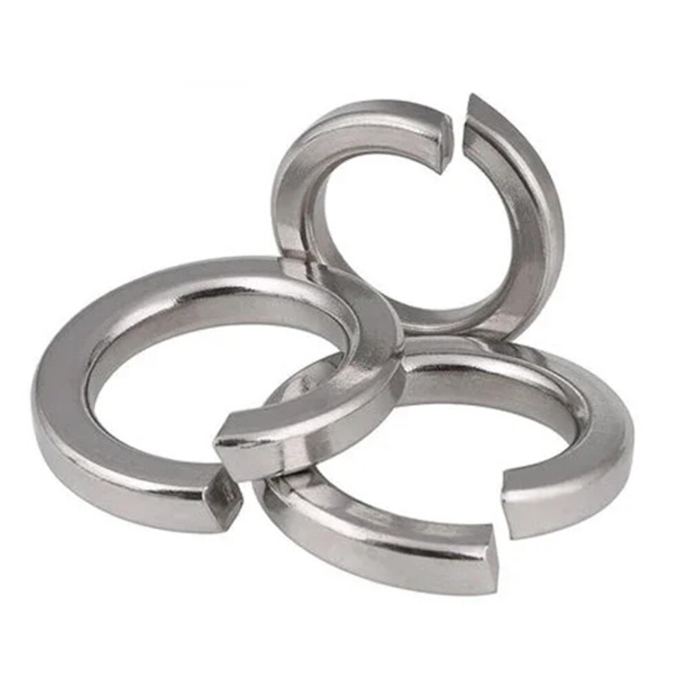 100Pcs M1.6 M2 M2.5 M3 M4 M5 M6 Open Elastic Gaskets Washers Stainless Steel Spring Washer Spring Pad Gasket(M6) 940534627376