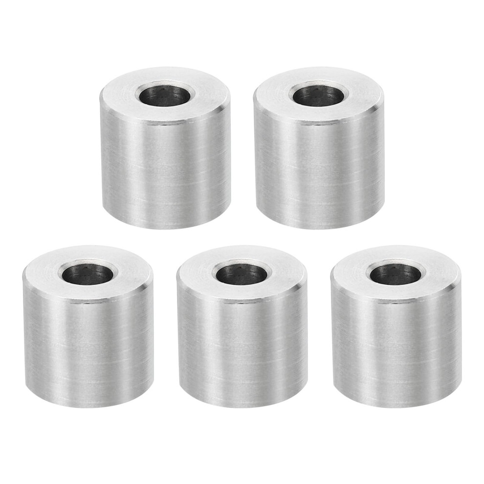M6 Stainless Steel Spacers, 5 Pcs Metal Spacer Stainless Steel 6.2Mm Id X 16Mm Od X 16Mm L Spacer Screw Standoff Round For 1/4' Or M6 Screw Bolts 940534627420