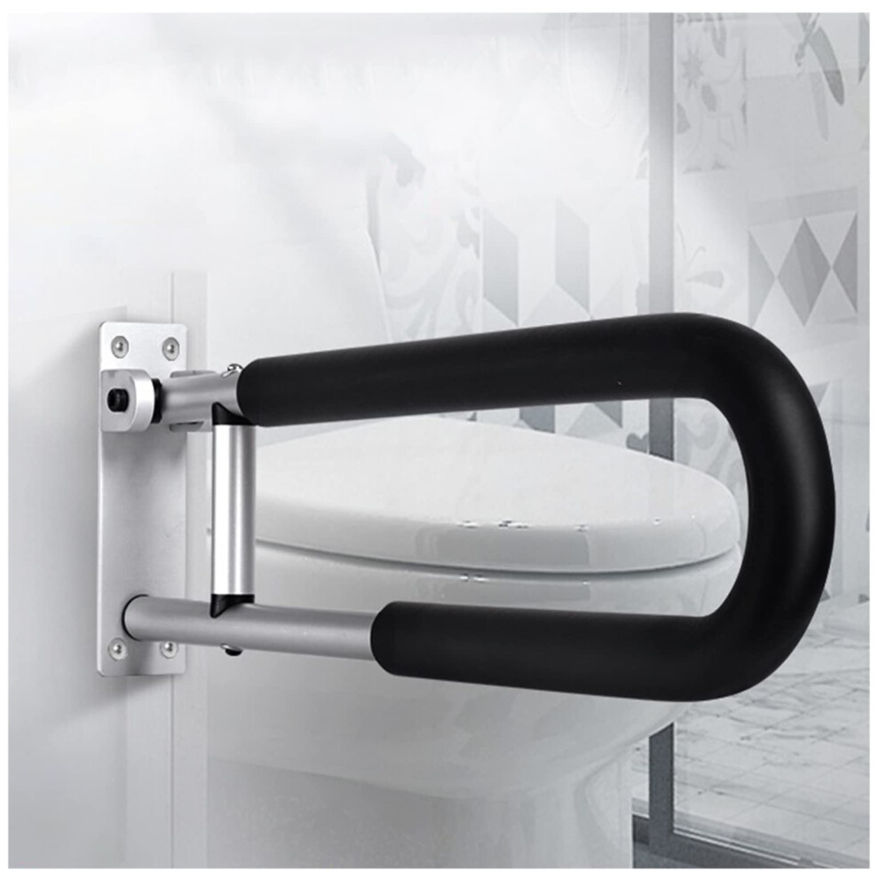 Bathroom Handicap Grab Bars Rails Foldable Toilet Safety Handrail 23.6 Inch Hand Support Rail