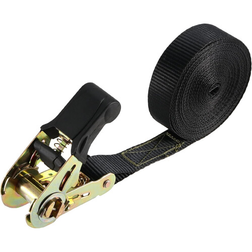 4 Pack 20 Ft x 1 Inch Endless Ratchet Tie Down Straps, Black Polyester, 1760 Lb Break Strength 2