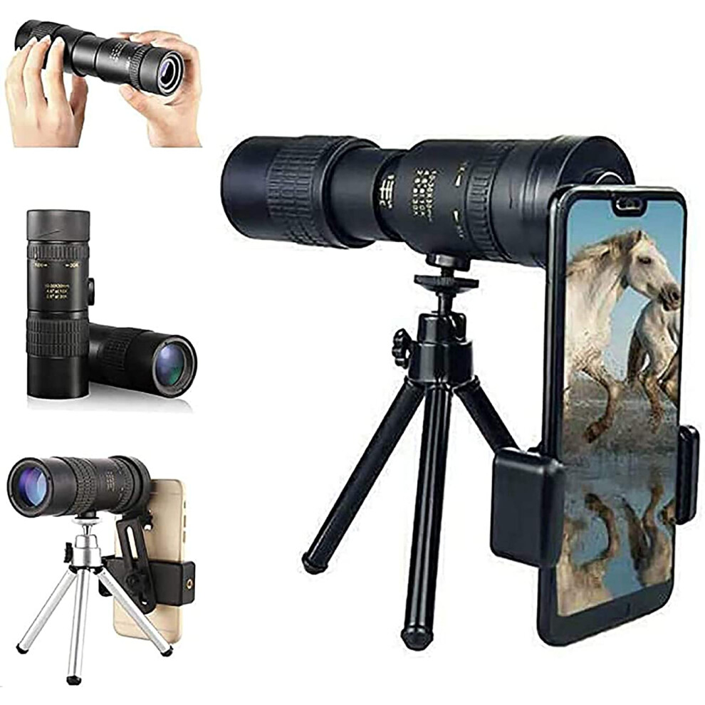 Monocular Telescope 4K 10-300X40mm Super Telephoto Zoom With Tripod Smartphone Holder 940534629400