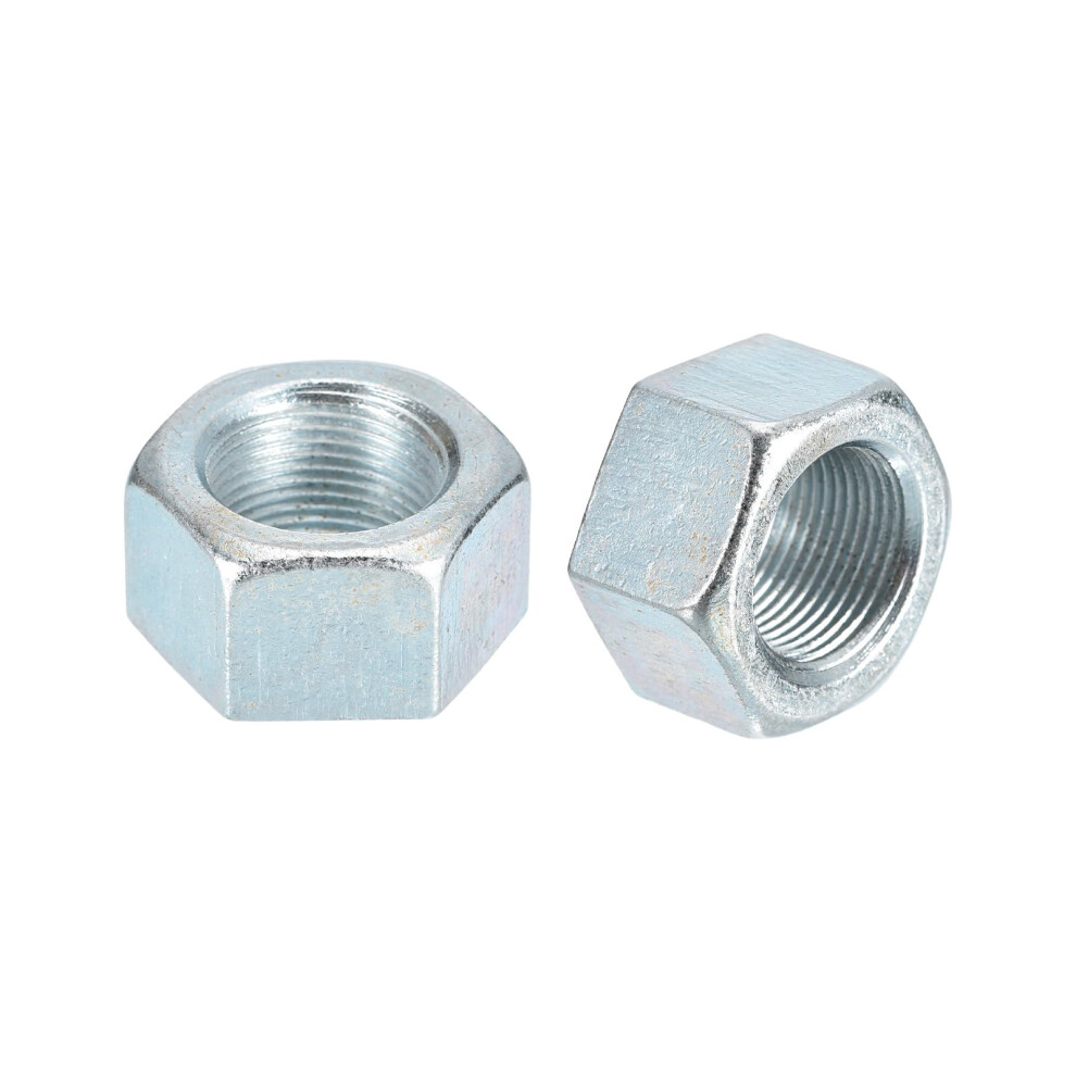 Hex Nuts (1-1/4'-12) 5Pcs, Carbon Steel Coarse Thread Zinc Plated Hexagon Nut Hardware - For Diy Home Repair Machinery, Silver 940534629738