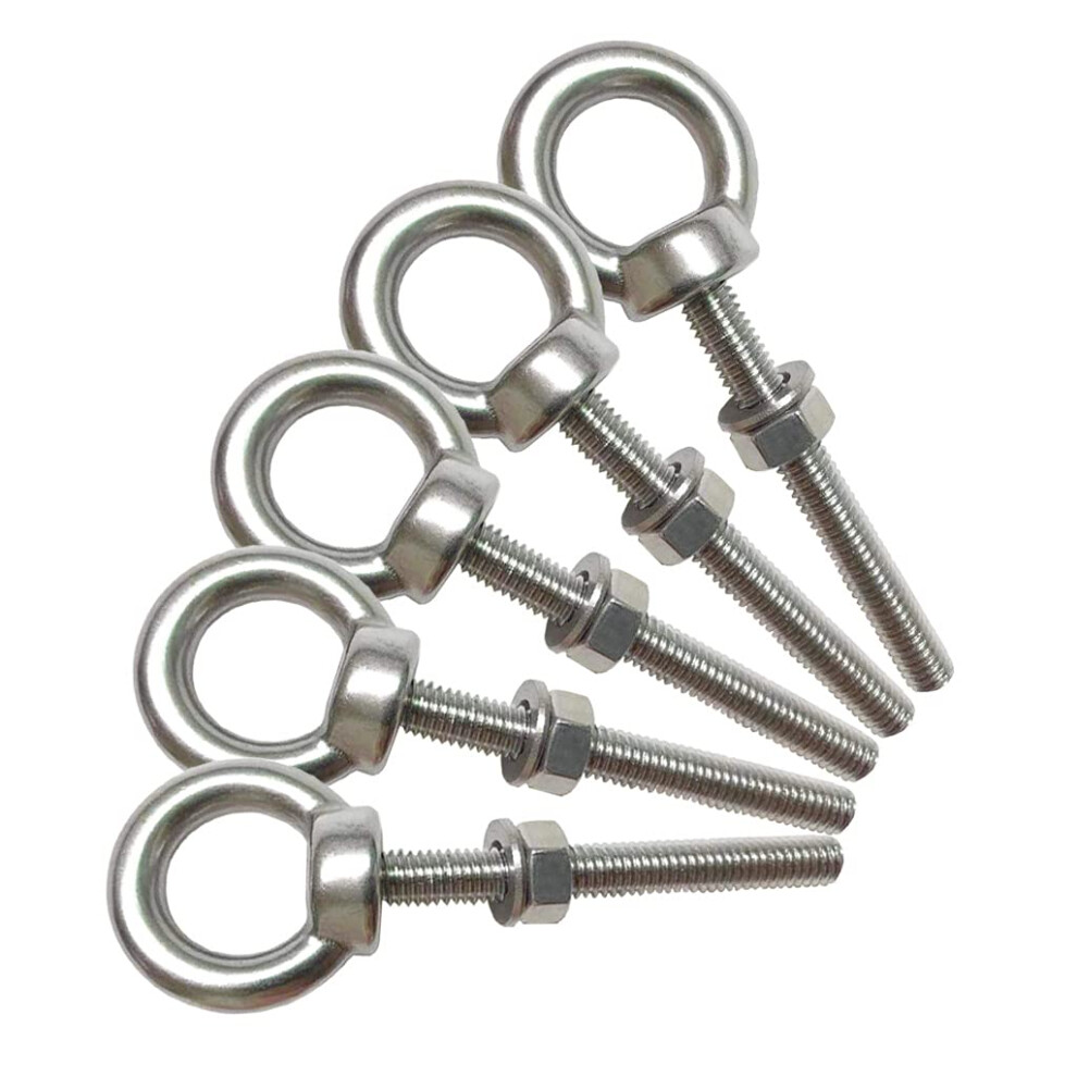 Stainless Steel Eye Bolts, M6 Shoulder Eye Bolt 2' Eyebolts Screws 820064729484