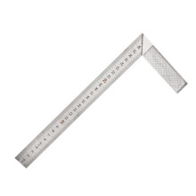 Right Angle Ruler 5.91' x 11.81' Stainless Steel Scale L Shape 90 Degree Square Layout Measuring Tool for Carpenter Engineer 1 pcs