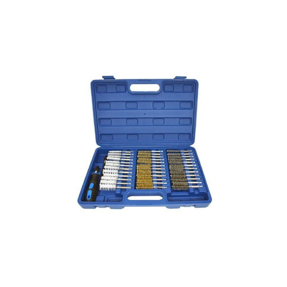 38Pc Industrial Wire Brush Set Brushes Long Reach Round Tube Automotive Steel 820064730855