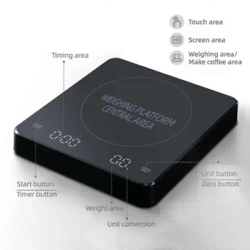Timemore Black Mirror Basic + High Precision Electronic Scales Espresso Coffee Scale Smart Scales Automatic Timing Kitchen Scale 2