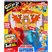 Heroes of Goo Jit Zu Goo-Tron Supreme combine la puissance du Blazagon, du Pantaro et du Thrash