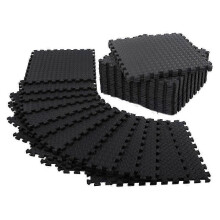 12 Pack Floor Exercise Mat for Home Gym or Floor Padding for Yoga, Weights Gym Equipment Gray