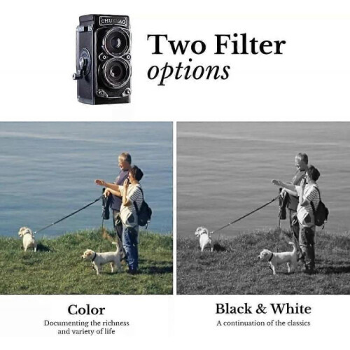 CHUZHAO Retro Mini Digital Camera - 4K Autofocus Twin-Lens Vintage Camera 1