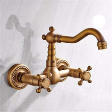 -Taps,Faucets,European Style Bathroom Minimalist Home Decorationque Copper Kitchen Faucet Wall Can Rotate Kitchen Sink Faucet Hot Water/a (Color : B)