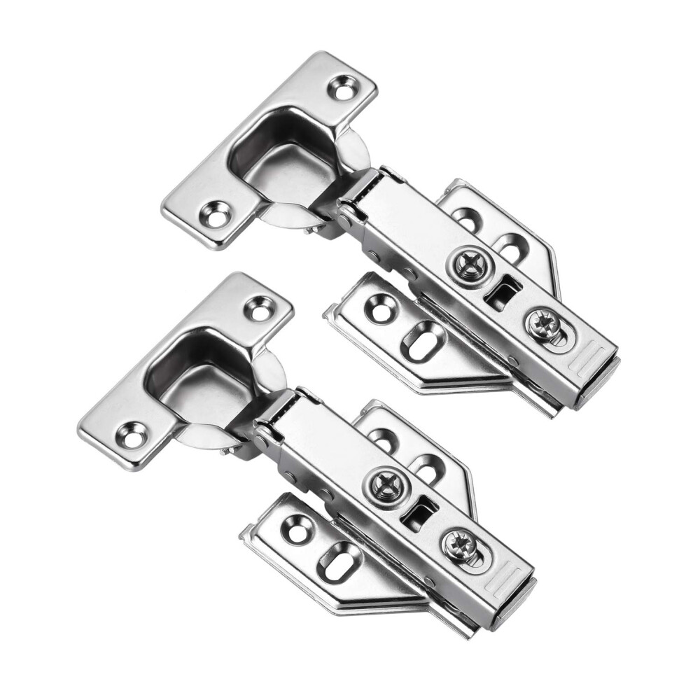 4Pcs 110 Degree Frameless Cabinet Door Concealed Hinges,Full Overlay,35Mm Cup Door Hinge Nickel Plated 820064731814