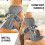(M:Chest 42-73cm, Grey) Reflective Pet Dog Harness No Pull with Handle Waterproof Adjustable Nylon Vest 4