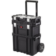 KETER Werkzeugkasten auf Rädern Organizer Tools Set mit 3 Boxen