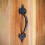 Black Wrought Iron Cabinet Handle 6.5' L Rustic Fleur De Lis Pull Handle Rust Resistant 4