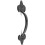 Black Wrought Iron Cabinet Handle 6.5' L Rustic Fleur De Lis Pull Handle Rust Resistant 5