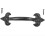 Black Wrought Iron Cabinet Handle 6.5' L Rustic Fleur De Lis Pull Handle Rust Resistant 3